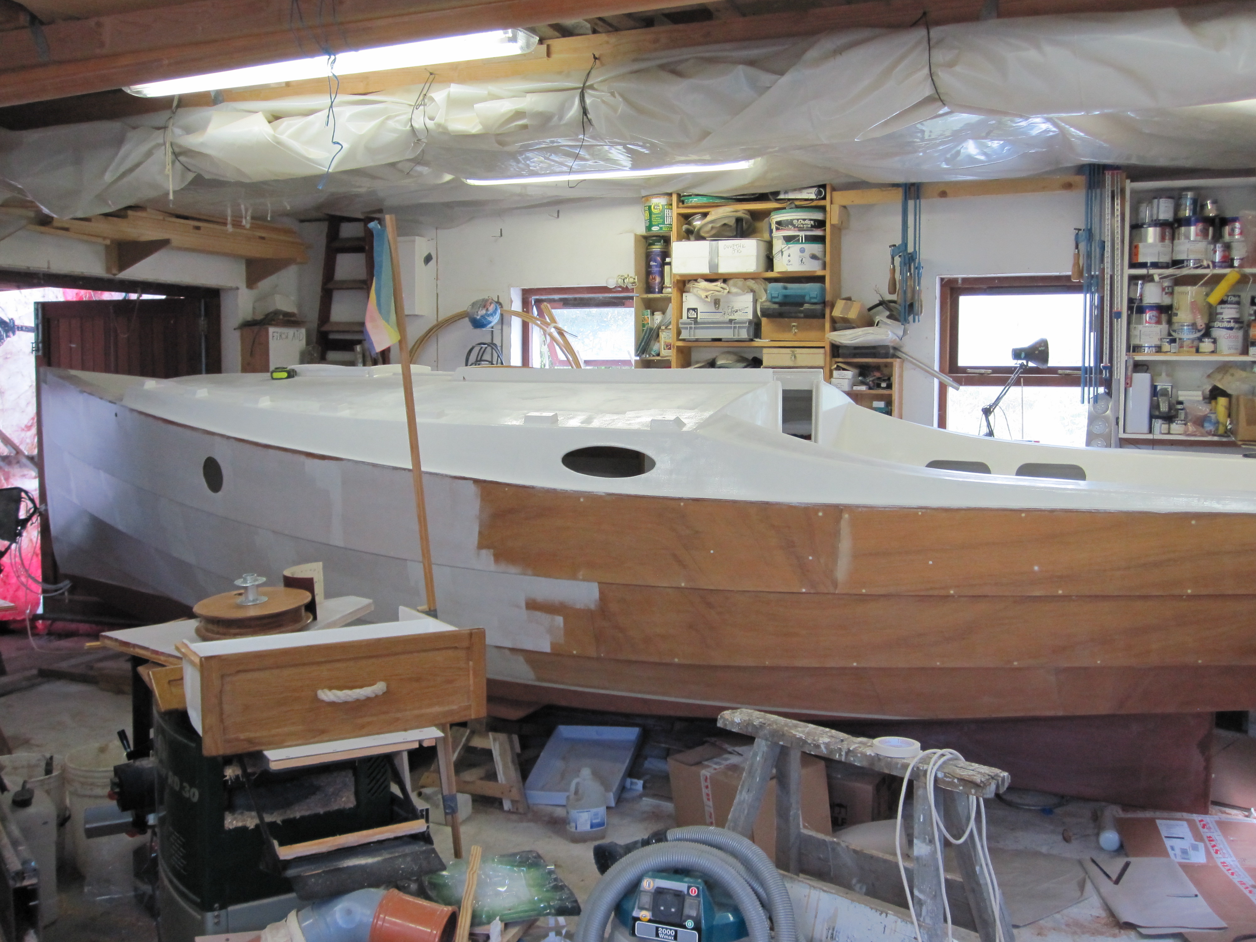 Painting 21′ Cape Henry Gaff Cutter | Wooden boat builder, Boat for 